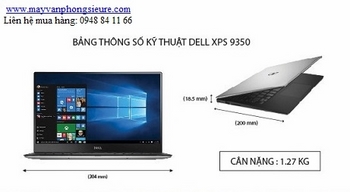 Máy tính xách tay Dell XPS 13-9350: Core i7-6560U